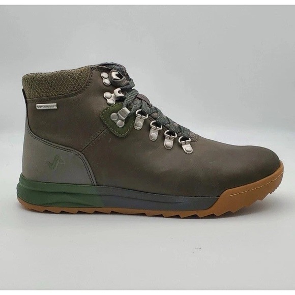 Forsake Patch - Women's Waterproof Premium Leather Hiking Boot SZ 7 Grey/Green - Picture 1 of 5